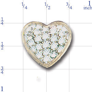 AC304 14K 19 DIAMOND "HEART" SLIDE 